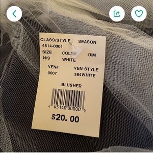 Blusher, David’s bridal never worn.